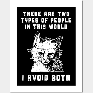 Introverted Cat Two Types of People Avoid Both Posters and Art